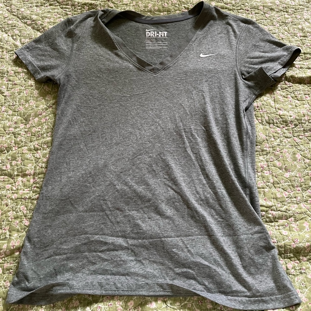 Grey women’s vneck Nike top